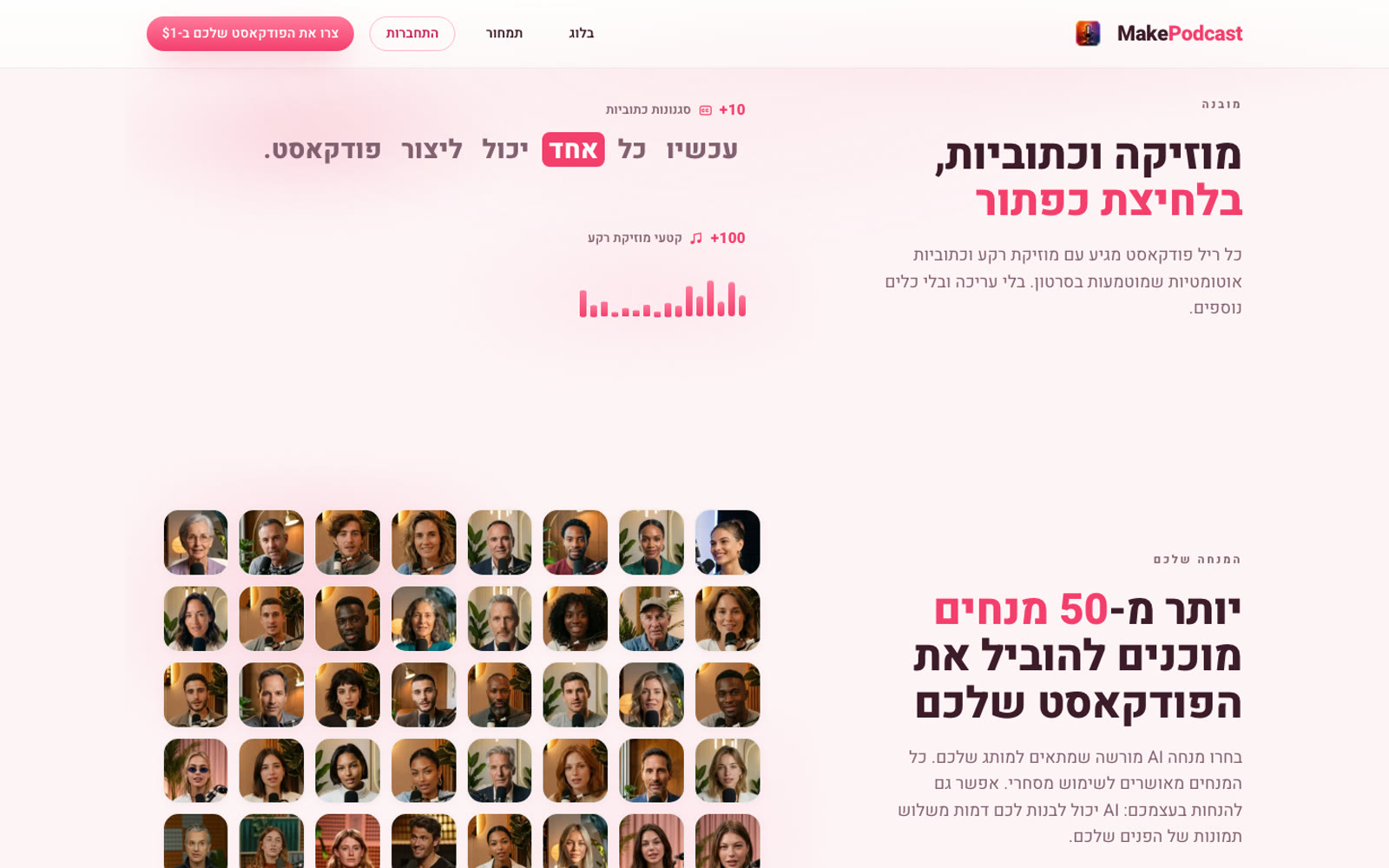 מוזיקה וכתוביות בלחיצת כפתור, מעל 10 סגנונות כתוביות ו-100 קטעי מוזיקה